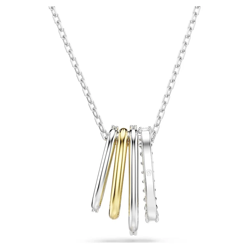 Collier Hyperbola en Métal Finition Mix avec Cristaux Swarovski - 38 - 45 cm. Color: 2 tons | Doucet Latendresse