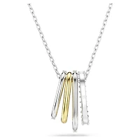 Collier Hyperbola en Métal Finition Mix avec Cristaux Swarovski - 38 - 45 cm. Color: 2 tons | Doucet Latendresse