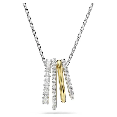 Collier Hyperbola en Métal Finition Mix avec Cristaux Swarovski - 38 - 45 cm. Color: 2 tons | Doucet Latendresse
