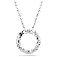 Collier Dextera en Métal Rhodié avec Cristaux Swarovski - 57cm. Color: blanc | Doucet Latendresse