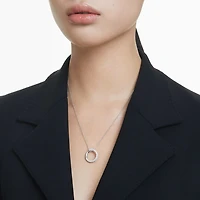 Collier Dextera en Métal Rhodié avec Cristaux Swarovski - 50 - 57 cm. Color: blanc | Doucet Latendresse