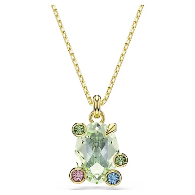 Gema Necklace in Gold Plated Metal with Swarovski Crystal - 42 - 49 cm. Color: yellow | Doucet Latendresse