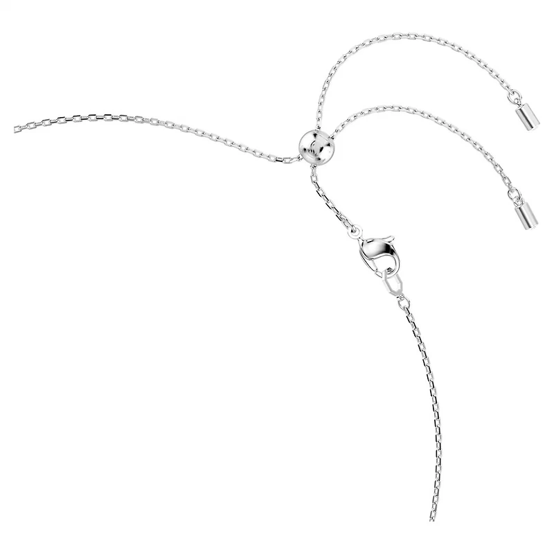 Collier Constella en Métal Rhodié avec Perles et Cristaux Swarovski - 48cm. Color: blanc | Doucet Latendresse