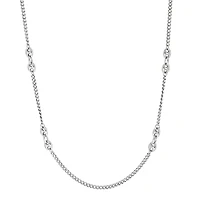Collier en Argent Sterling à Maillons avec Fini Rhodium. Color: blanc | Doucet Latendresse