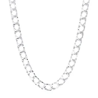 Collier Chaîne Gourmette en Argent Sterling. Color: blanc | Doucet Latendresse