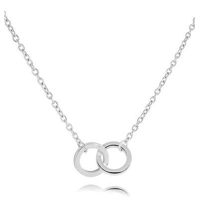 Stainless Steel Interlocking Circle Necklace – 18