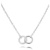 Collier en Acier Inoxydable avec Cercles Entrelacés – 18