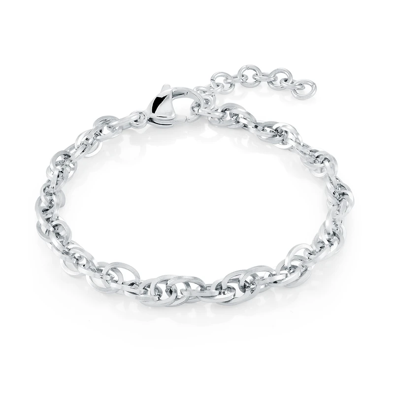 Bracelet Chaîne Rolo en Acier Inoxydable – 6,25