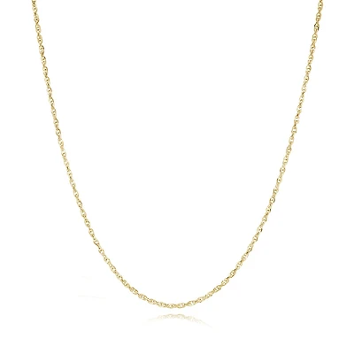 1.7mm Gold Tone Stainless Steel Rope Chain Necklace – 18