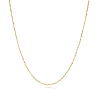 Collier Chaîne Corde en Acier Inoxydable Doré 1.7 mm – 18 