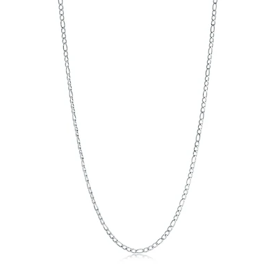 3mm Stainless Steel Figaro Chain Necklace – 18