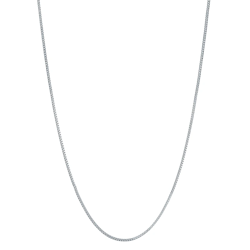Collier Chaîne Boîte en Acier Inoxydable 1 mm – 18