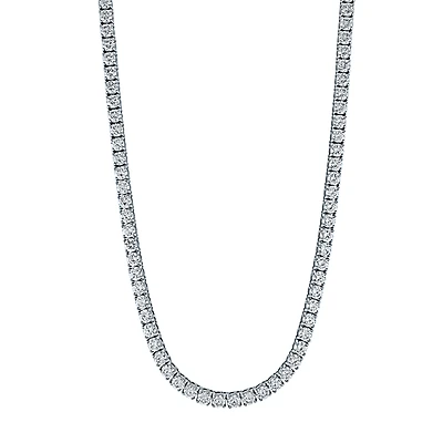 Collier Tennis en Acier Inoxydable avec Zircon Cubique – 18 