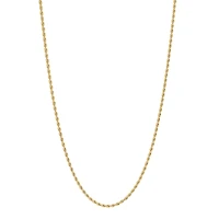Collier Chaîne Corde en Acier Inoxydable Doré – 2 mm, 18 
