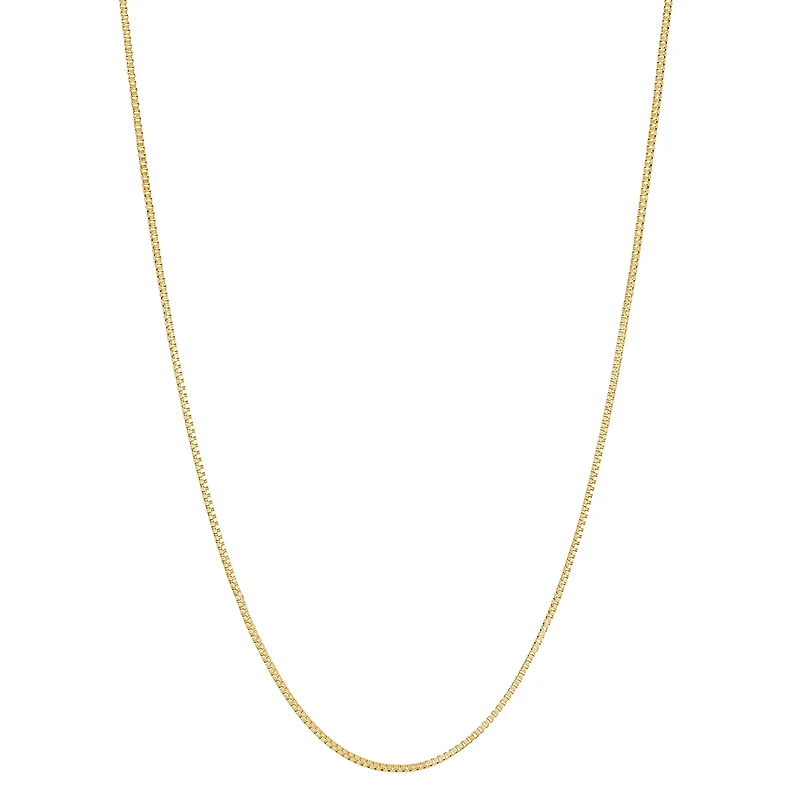 Collier Chaîne Carrée en Acier Inoxydable Doré – 1 mm, 18 