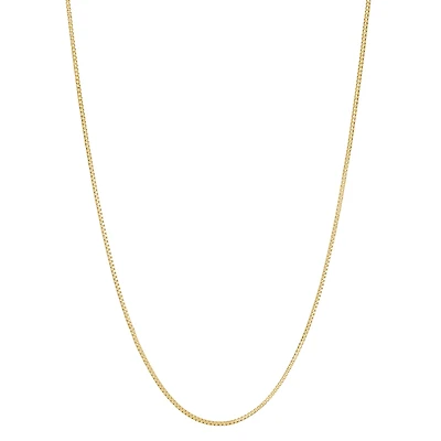 Gold Tone Stainless Steel Box Chain Necklace – 1mm, 18