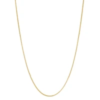 Collier Chaîne Carrée en Acier Inoxydable Doré – 1 mm, 18 