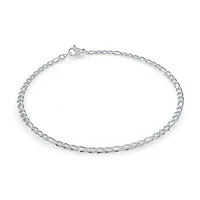 Stainless Steel Figaro Chain Anklet – 9