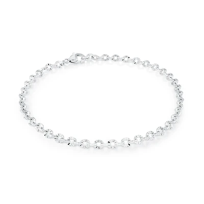 Stainless Steel Disk Chain Anklet – 9