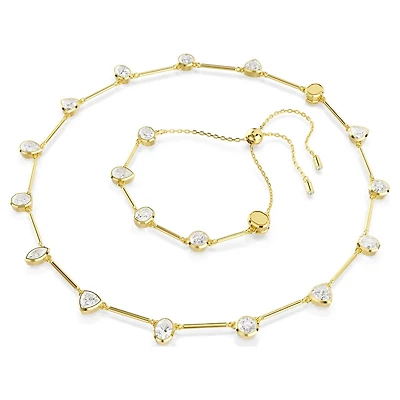 Collier Imber et Extension en Métal Plaqué Or avec Cristaux Swarovski - 38 - 66 cm. Color: jaune | Doucet Latendresse