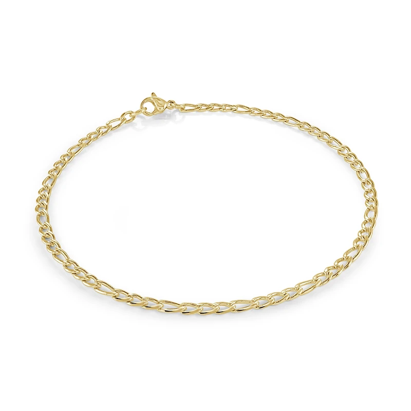 Chaîne de Cheville Figaro en Acier Inoxydable – 9