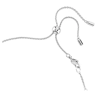 Ras-de-cou Matrix en Métal Rhodié avec Cristaux Swarovski - 30 - 42.5 cm. Color: blanc | Doucet Latendresse