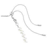 Ras-de-cou Ariana Grande x Swarovski en Métal Rhodié avec Perles et Cristaux Swarovski - 30 - 44 cm. Color: blanc | Doucet Latendresse