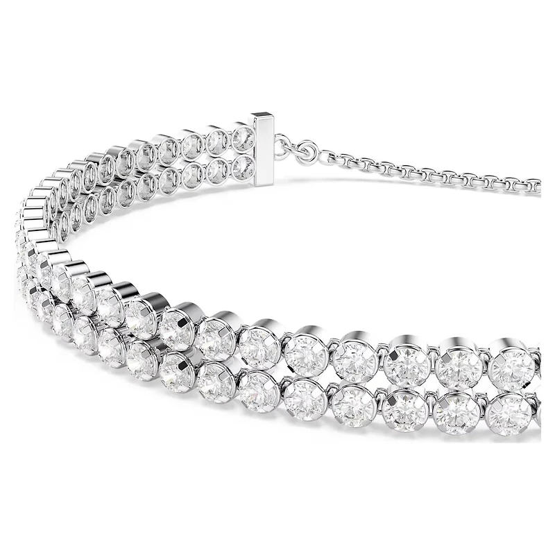 Bracelet Matrix en Métal Rhodié avec Cristaux Swarovski - 9.5