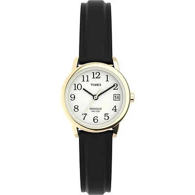 Timex Gold Tone Watch with Black Resin Strap – 25mm, INDIGLO, Date | Doucet Latendresse