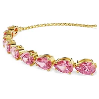 Bracelet Matrix en Métal Plaqué Or avec Cristaux Swarovski Rose - 9