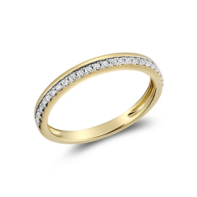 Bague d’Anniversaire Semi-Éternité en Or Jaune 14K Sertie de Diamants. Color: jaune | Doucet Latendresse