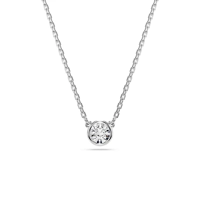 Collier Imber en Métal Rhodié avec Cristal Swarovski - 38 - 45 cm. Color: blanc | Doucet Latendresse