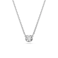 Collier Imber en Métal Rhodié avec Cristal Swarovski - 38 - 45 cm. Color: blanc | Doucet Latendresse