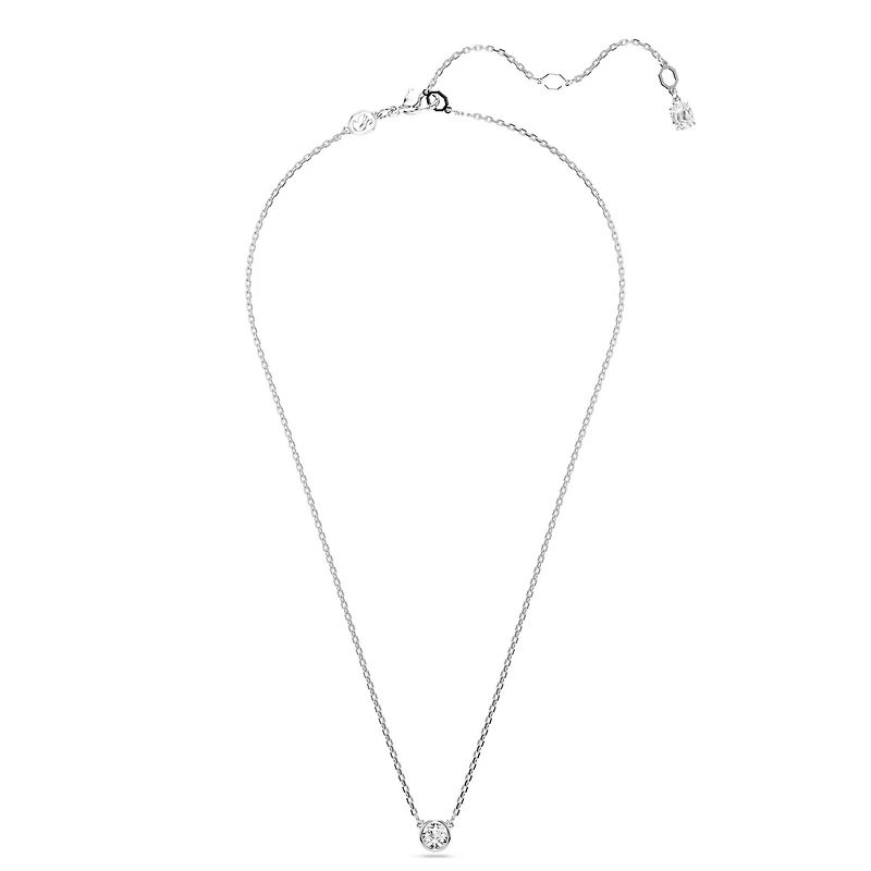 Collier Imber en Métal Rhodié avec Cristal Swarovski - 38 - 45 cm. Color: blanc | Doucet Latendresse