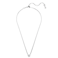 Collier Imber en Métal Rhodié avec Cristal Swarovski - 38 - 45 cm. Color: blanc | Doucet Latendresse