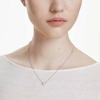 Collier Imber en Métal Rhodié avec Cristal Swarovski - 38 - 45 cm. Color: blanc | Doucet Latendresse