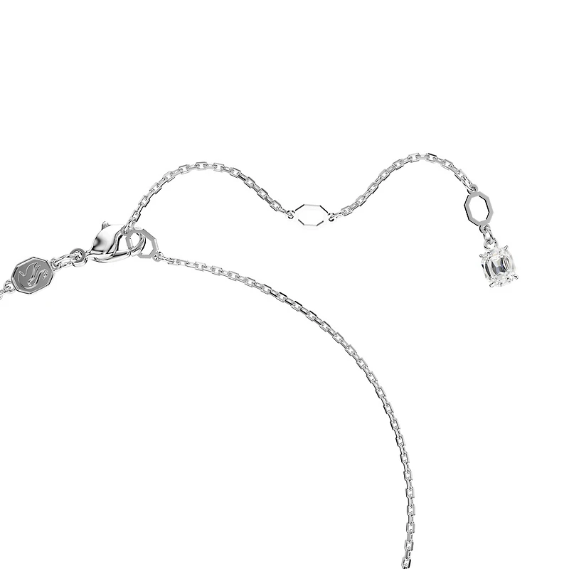Collier Imber en Métal Rhodié avec Cristal Swarovski - 38 - 45 cm. Color: blanc | Doucet Latendresse