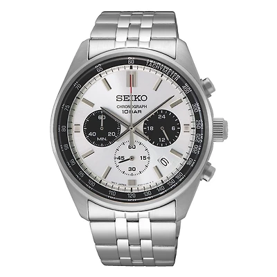 Montre Chronographe en Acier Inoxydable Seiko – 41mm | Doucet Latendresse