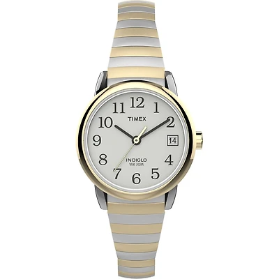 Timex Easy Reader Watch – 25mm White Dial, Two-Tone Expansion Band | Doucet Latendresse