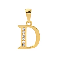 14K Gold Cubic Zirconia Initial
