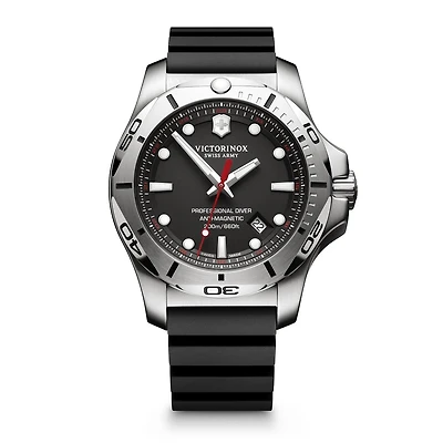 Montre de Plongée Professionnelle Victorinox en Acier Inoxydable avec Bracelet en Caoutchouc Noir – 43mm | Doucet Latendresse