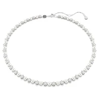 Collier Swarovski Argenté avec Perles et Cristaux – 38–45 cm. Color: blanc | Doucet Latendresse