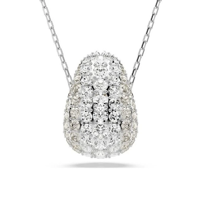 Collier pendentif Swarovski Sublima – Dôme Pavé moyen (38 – 45 cm). Color: blanc | Doucet Latendresse
