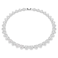 Collier Ariana Grande x Swarovski en Métal Rhodié avec Cristaux Swarovski - 45.6cm. Color: blanc | Doucet Latendresse