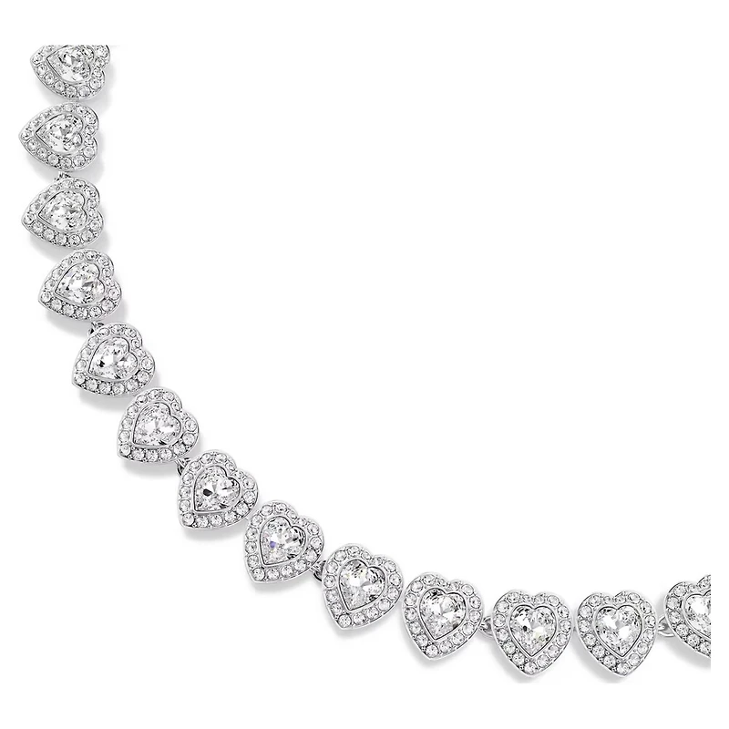 Collier Ariana Grande x Swarovski en Métal Rhodié avec Cristaux Swarovski - 45.6cm. Color: blanc | Doucet Latendresse