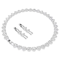 Collier Ariana Grande x Swarovski en Métal Rhodié avec Cristaux Swarovski - 45.6cm. Color: blanc | Doucet Latendresse
