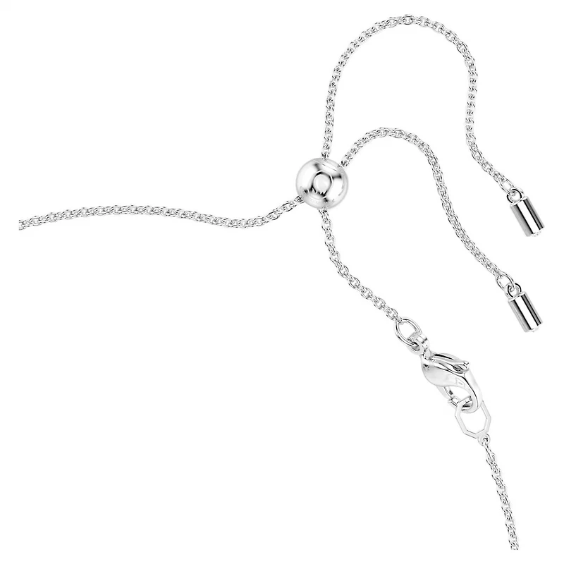 Ras-de-cou Ariana Grande x Swarovski en Métal Rhodié avec Perles et Cristaux Swarovski - 30 - 42 cm. Color: blanc | Doucet Latendresse