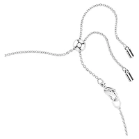Ras-de-cou Ariana Grande x Swarovski en Métal Rhodié avec Perles et Cristaux Swarovski - 30 - 42 cm. Color: blanc | Doucet Latendresse