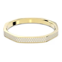 Bracelet Rigide Octogonal Swarovski Dextera Ton Doré avec Cristaux Pavé – 6.5