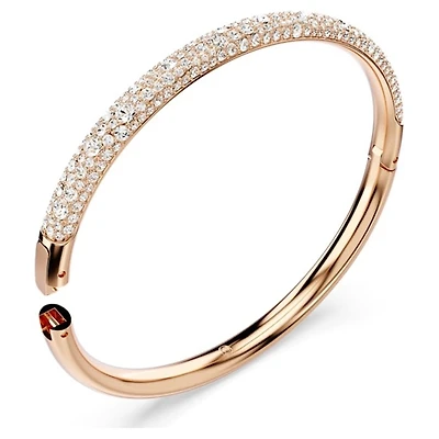 Swarovski Sublima (Meteora) Rose Gold-Tone Snow Pavé Crystal Bangle – 7